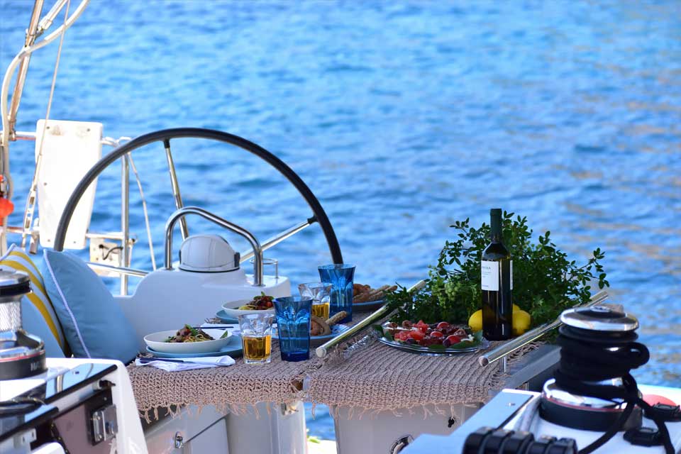 CTS Family Sailing Holidays Greece Adults food