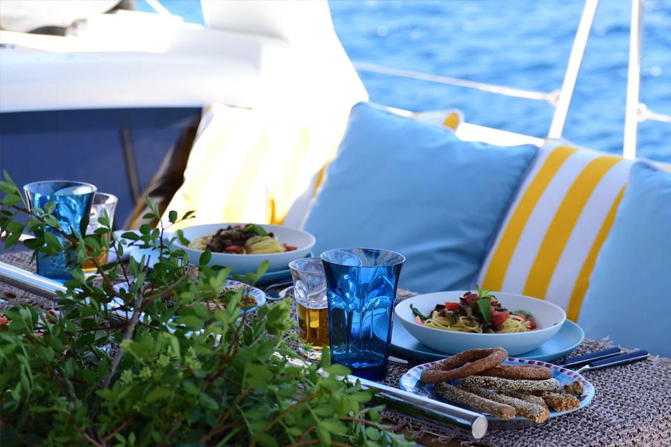CTS Family Sailing Holidays Greece Adults food