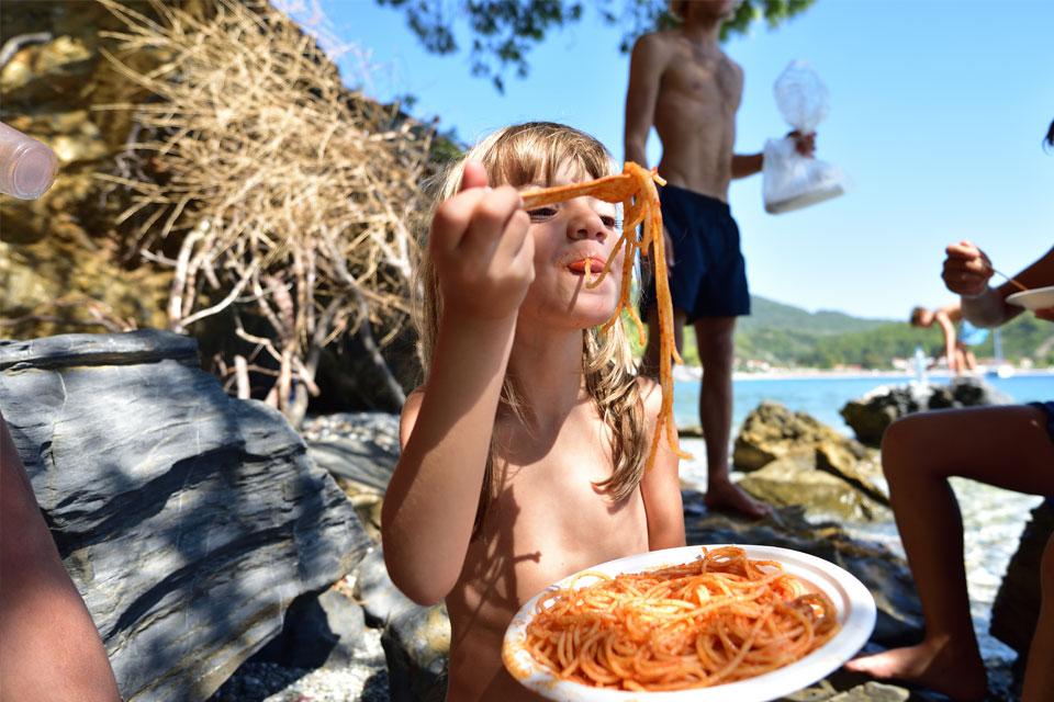 CTS Family Sailing Holidays Greece kids food